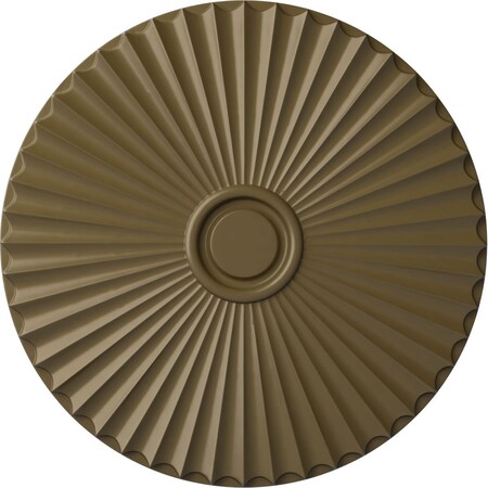 Ekena Millwork Shakuras Ceiling Medallion (For Canopies up to 5 1/2"), Hnd-Painted Mississippi Mud, 29 1/2"OD x 2"P CM30SHMMF